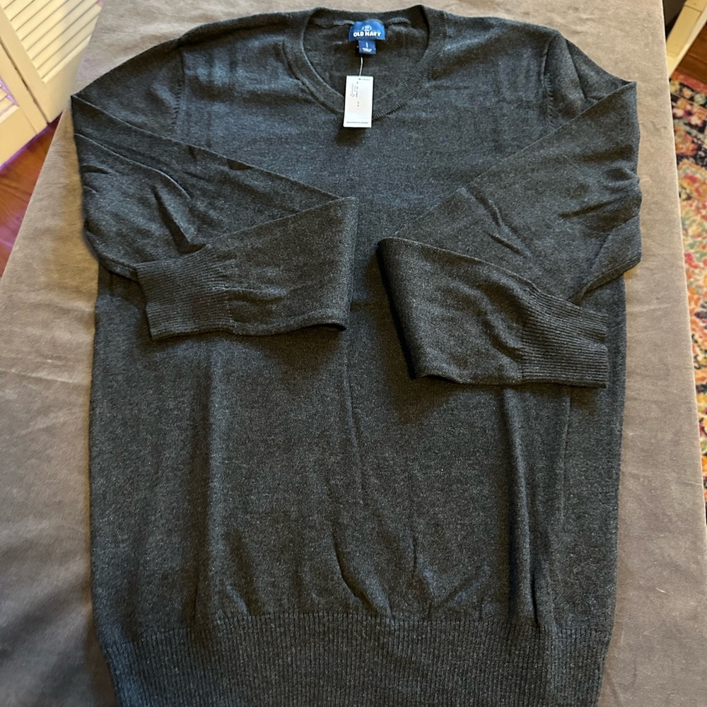 Grey V-neck Sweater